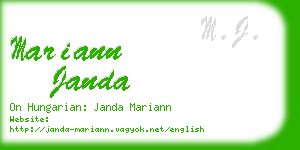 mariann janda business card
